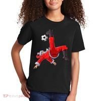 Christmas Santa Soccer Bicycle Kick Xmas Boys Men Ball Sport TShirt Kids T-Shirt thumb 2