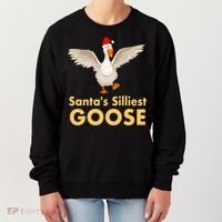 Cool Santas Silliest Goose Tacky Funny Christmas Duck Swans Gift Women's Sweatshirt thumb 0