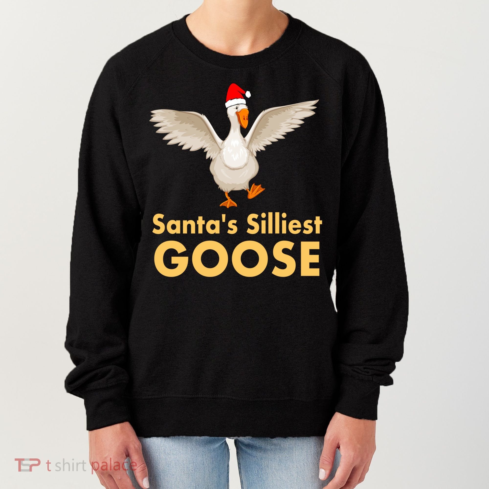 Cool Santas Silliest Goose Tacky Funny Christmas Duck Swans Gift Women's Sweatshirt