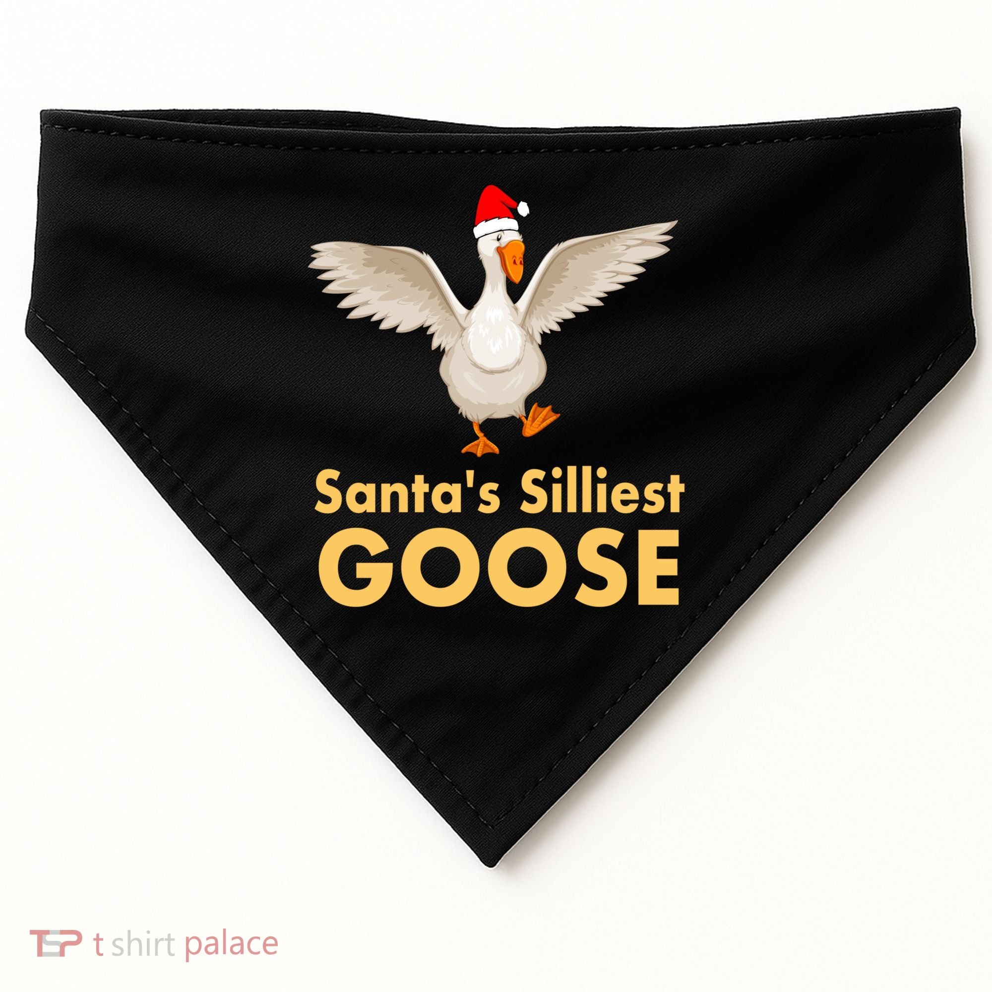Cool Santas Silliest Goose Tacky Funny Christmas Duck Swans Gift USA-Made Doggie Bandana