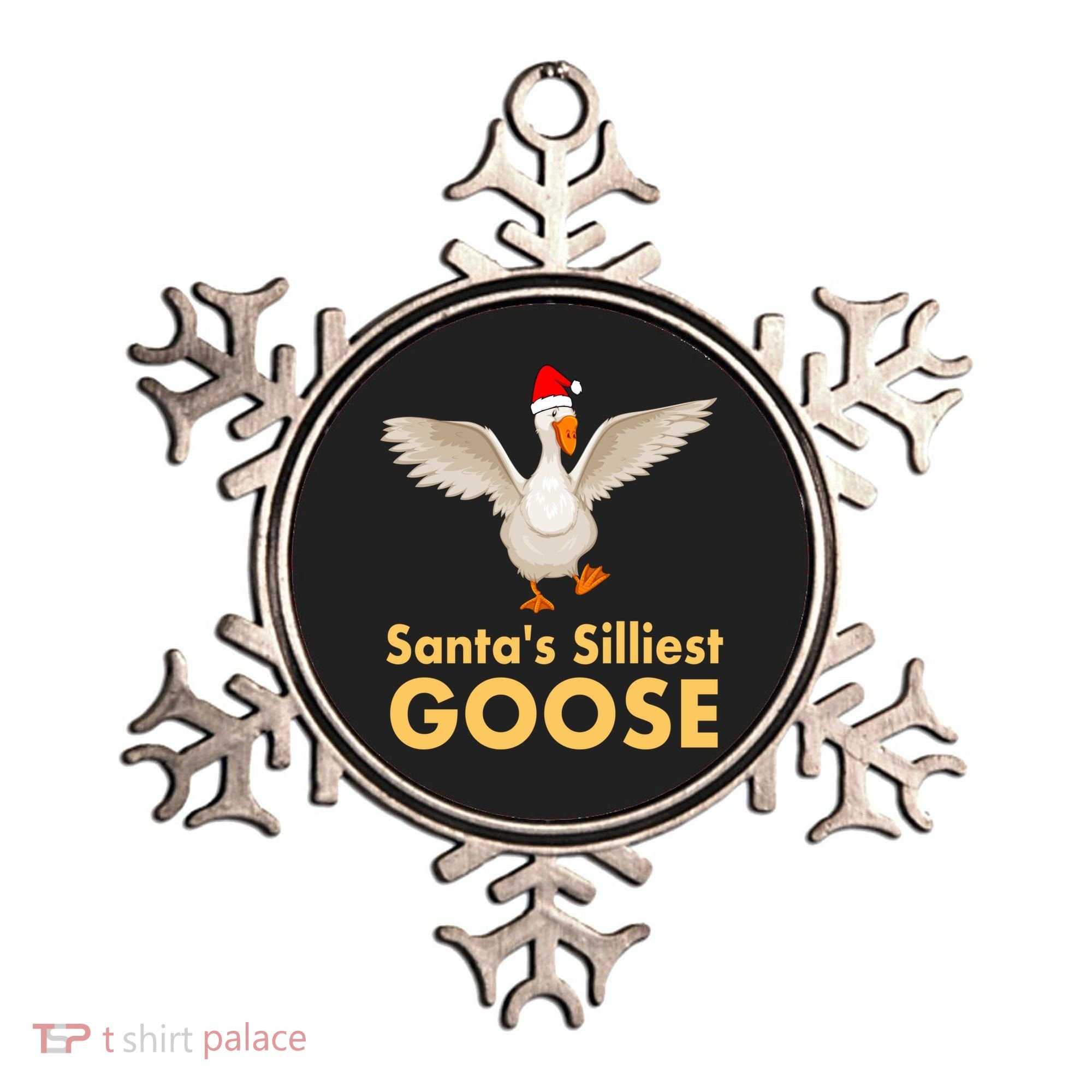 Cool Santas Silliest Goose Tacky Funny Christmas Duck Swans Gift Ornament