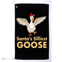 Cool Santas Silliest Goose Tacky Funny Christmas Duck Swans Gift Golf Towel thumb 0