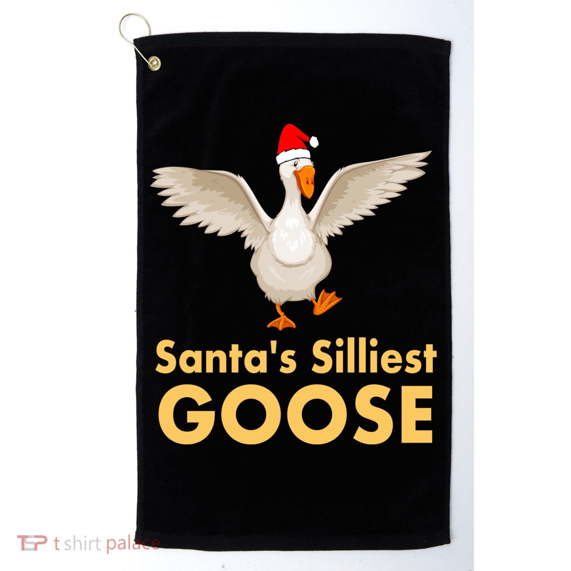 Cool Santas Silliest Goose Tacky Funny Christmas Duck Swans Gift Golf Towel
