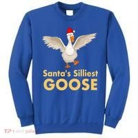 Cool Santas Silliest Goose Tacky Funny Christmas Duck Swans Gift Sweatshirt thumb 0
