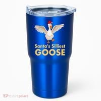 Cool Santas Silliest Goose Tacky Funny Christmas Duck Swans Gift Tumbler thumb 0