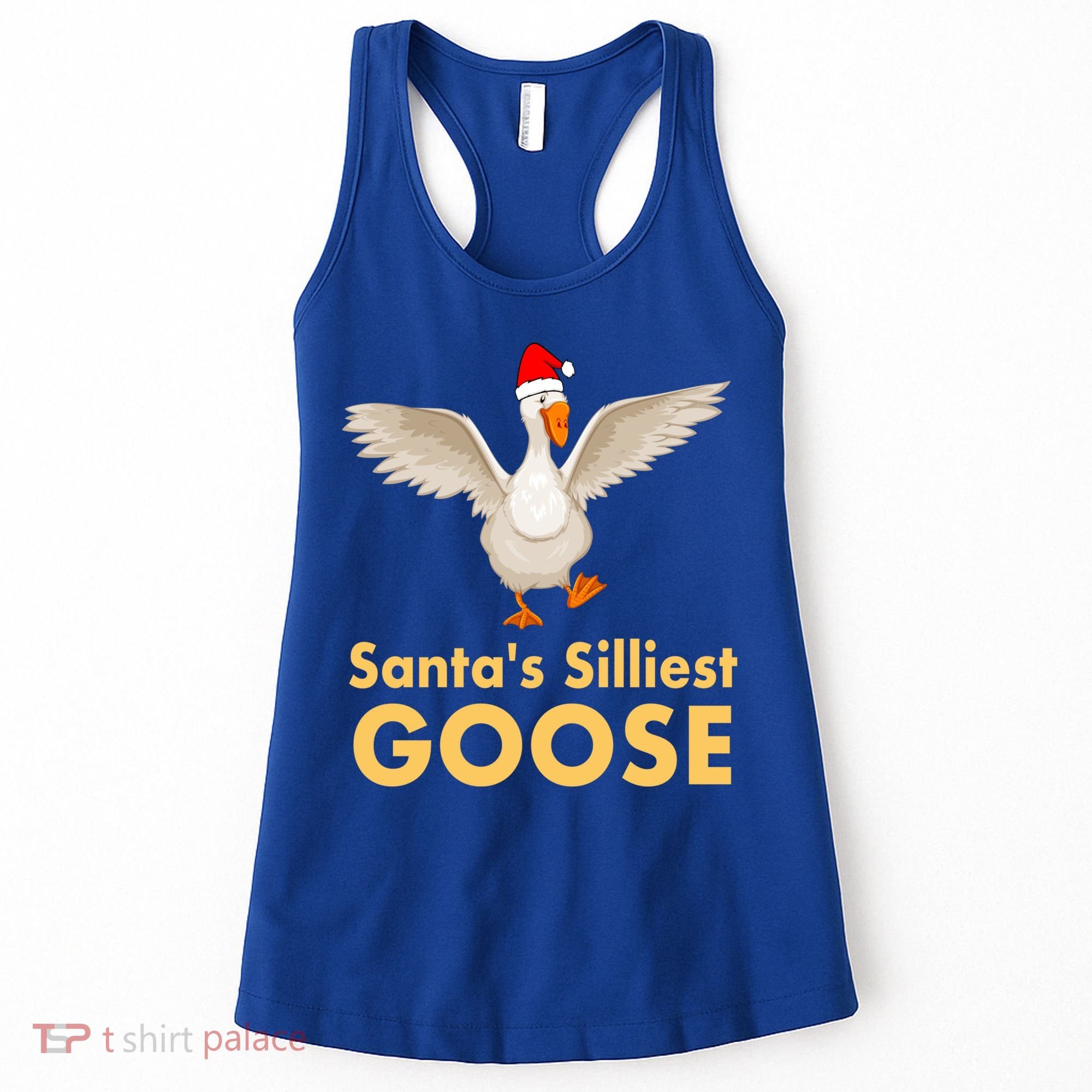 Cool Santas Silliest Goose Tacky Funny Christmas Duck Swans Gift Women's Tank Top