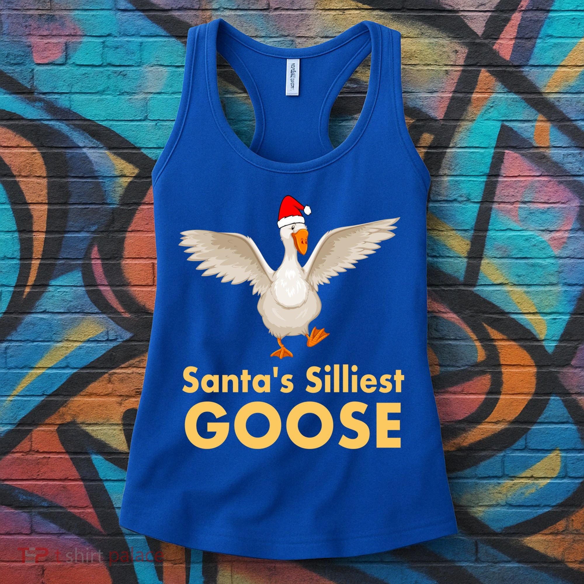 Cool Santas Silliest Goose Tacky Funny Christmas Duck Swans Gift Women's Tank Top