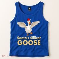 Cool Santas Silliest Goose Tacky Funny Christmas Duck Swans Gift Tank Top thumb 2