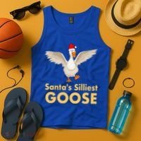 Cool Santas Silliest Goose Tacky Funny Christmas Duck Swans Gift Tank Top thumb 4