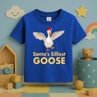 Cool Santas Silliest Goose Tacky Funny Christmas Duck Swans Gift Toddler T-Shirt thumb 3