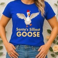 Cool Santas Silliest Goose Tacky Funny Christmas Duck Swans Gift Women's T-Shirt thumb 2