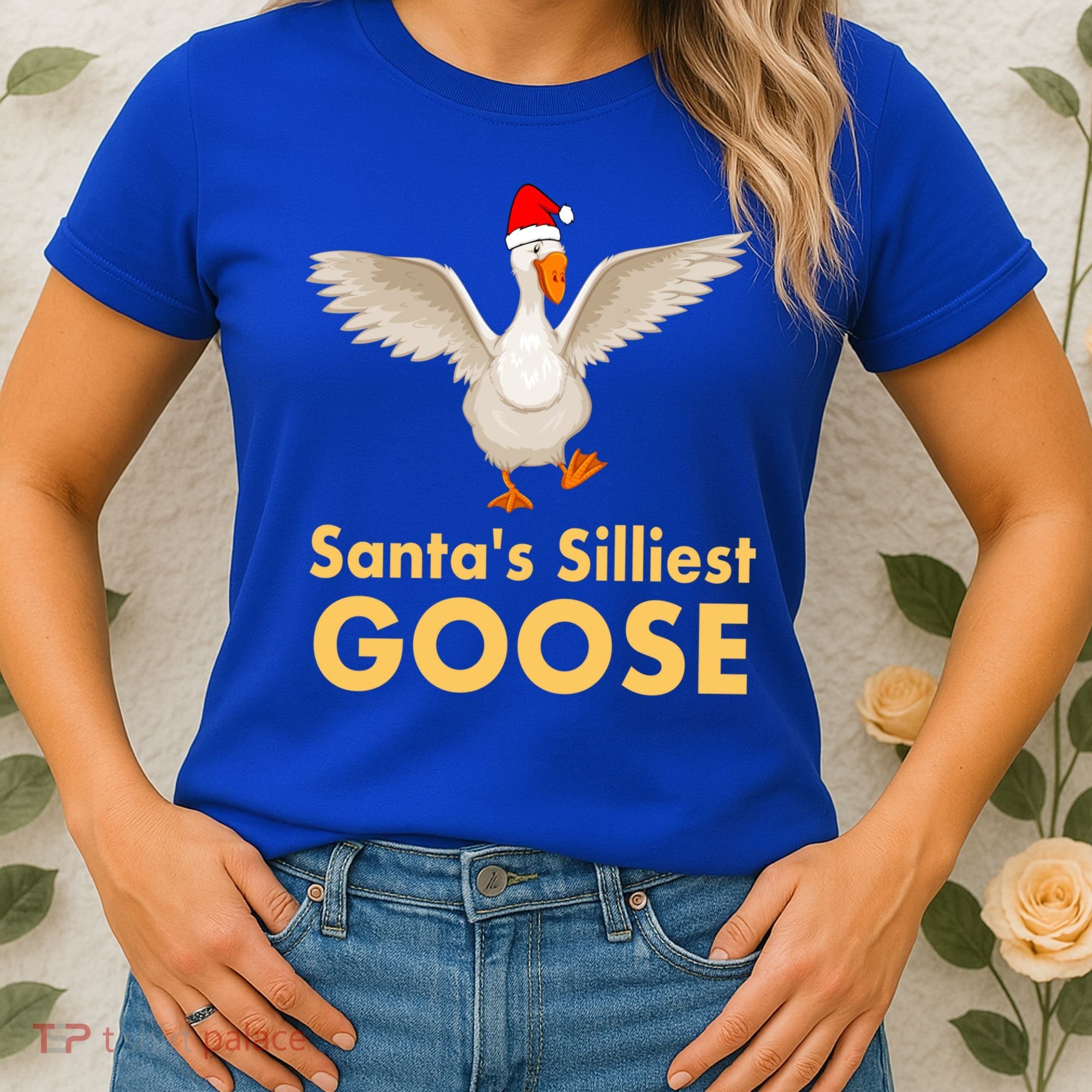 Cool Santas Silliest Goose Tacky Funny Christmas Duck Swans Gift Women's T-Shirt