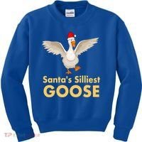 Cool Santas Silliest Goose Tacky Funny Christmas Duck Swans Gift Kids Sweatshirt thumb 0