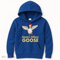 Cool Santas Silliest Goose Tacky Funny Christmas Duck Swans Gift Kids Hoodie thumb 0