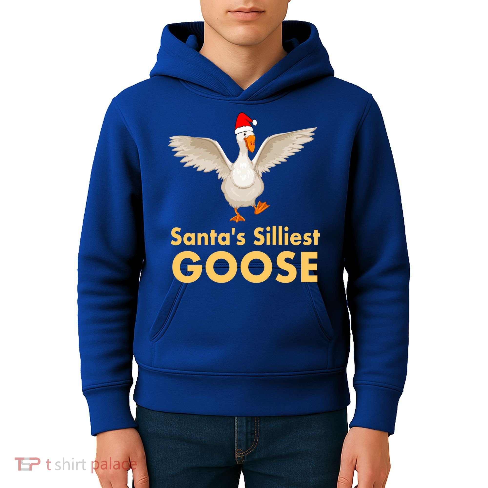 Cool Santas Silliest Goose Tacky Funny Christmas Duck Swans Gift Kids Hoodie