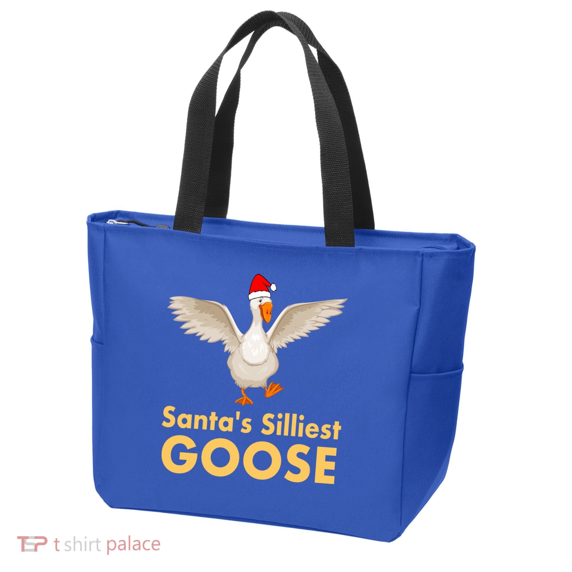 Cool Santas Silliest Goose Tacky Funny Christmas Duck Swans Gift Tote Bag