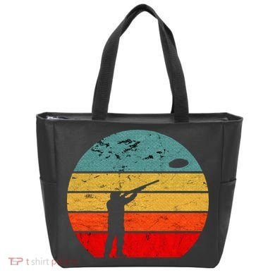 Clay Skeet Shooting Trap Shooting Retro Vintage Sunset Tote Bag