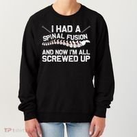 Cool Scoliosis Spinal Fusion Gift Back Surgery Recovery Gift Women's Sweatshirt thumb 0