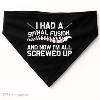 Cool Scoliosis Spinal Fusion Gift Back Surgery Recovery Gift USA-Made Doggie Bandana thumb 0
