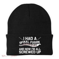 Cool Scoliosis Spinal Fusion Gift Back Surgery Recovery Gift Beanie thumb 0