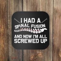 Cool Scoliosis Spinal Fusion Gift Back Surgery Recovery Gift Coaster thumb 0