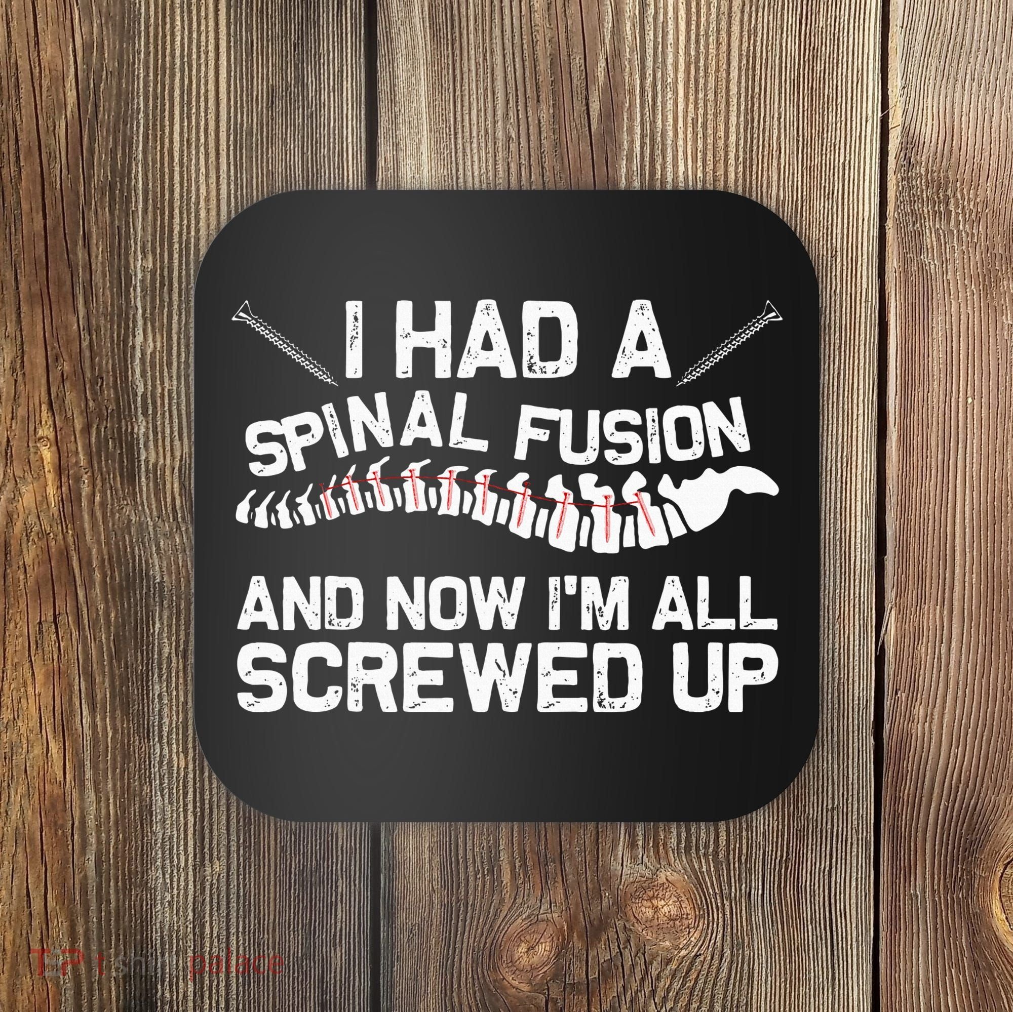 Cool Scoliosis Spinal Fusion Gift Back Surgery Recovery Gift Coaster