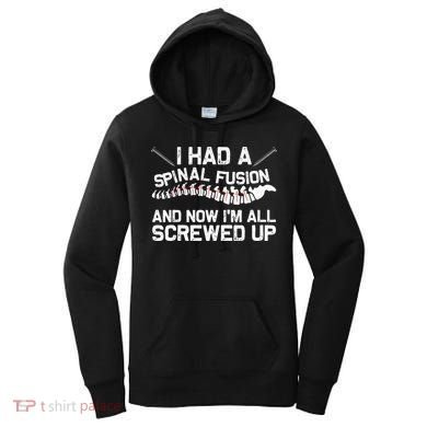 Cool Scoliosis Spinal Fusion Gift Back Surgery Recovery Gift Women's Hoodie