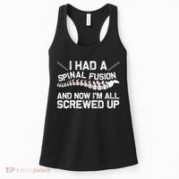 Cool Scoliosis Spinal Fusion Gift Back Surgery Recovery Gift Women's Tank Top thumb 0