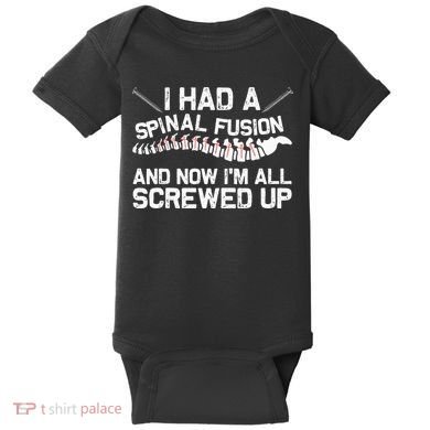 Cool Scoliosis Spinal Fusion Gift Back Surgery Recovery Gift Baby Bodysuit