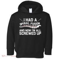 Cool Scoliosis Spinal Fusion Gift Back Surgery Recovery Gift Toddler Hoodie thumb 0