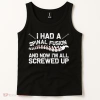 Cool Scoliosis Spinal Fusion Gift Back Surgery Recovery Gift Tank Top thumb 2