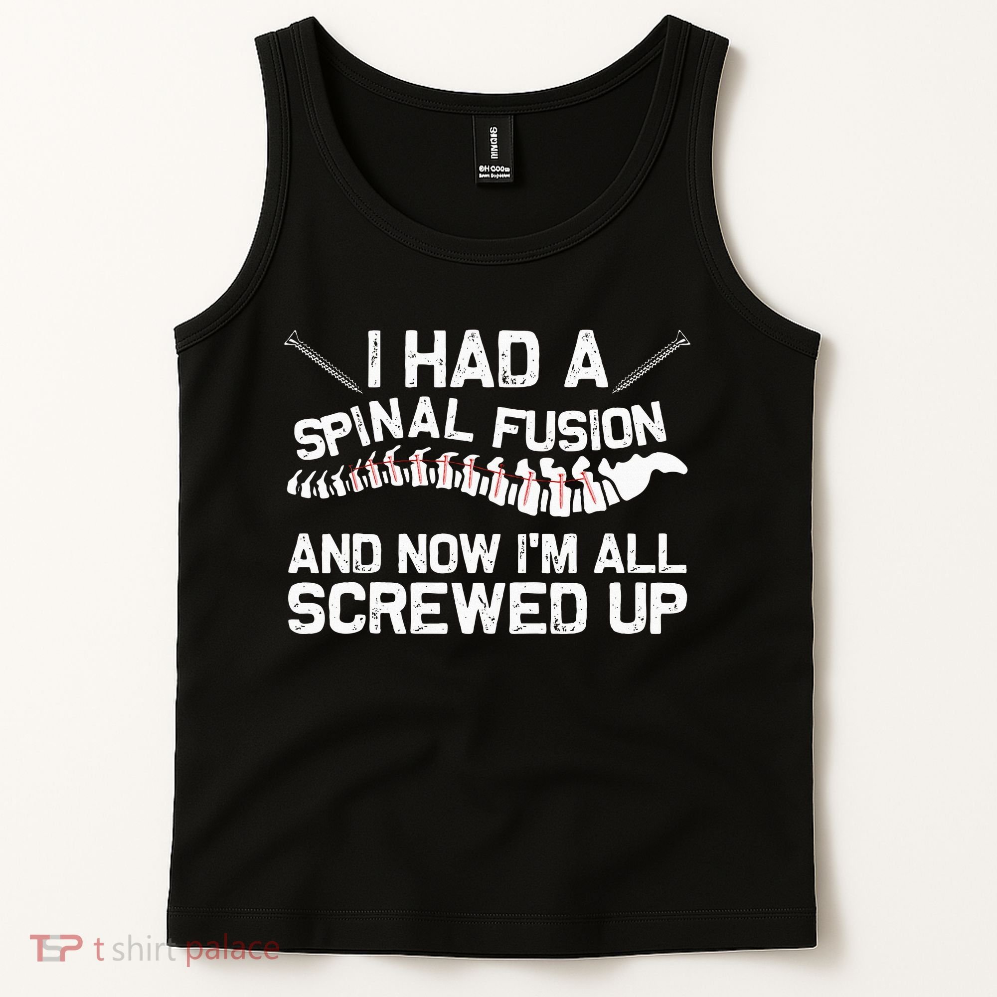 Cool Scoliosis Spinal Fusion Gift Back Surgery Recovery Gift Tank Top