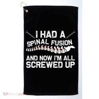 Cool Scoliosis Spinal Fusion Gift Back Surgery Recovery Gift Golf Towel thumb 0