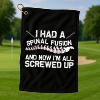 Cool Scoliosis Spinal Fusion Gift Back Surgery Recovery Gift Golf Towel thumb 1