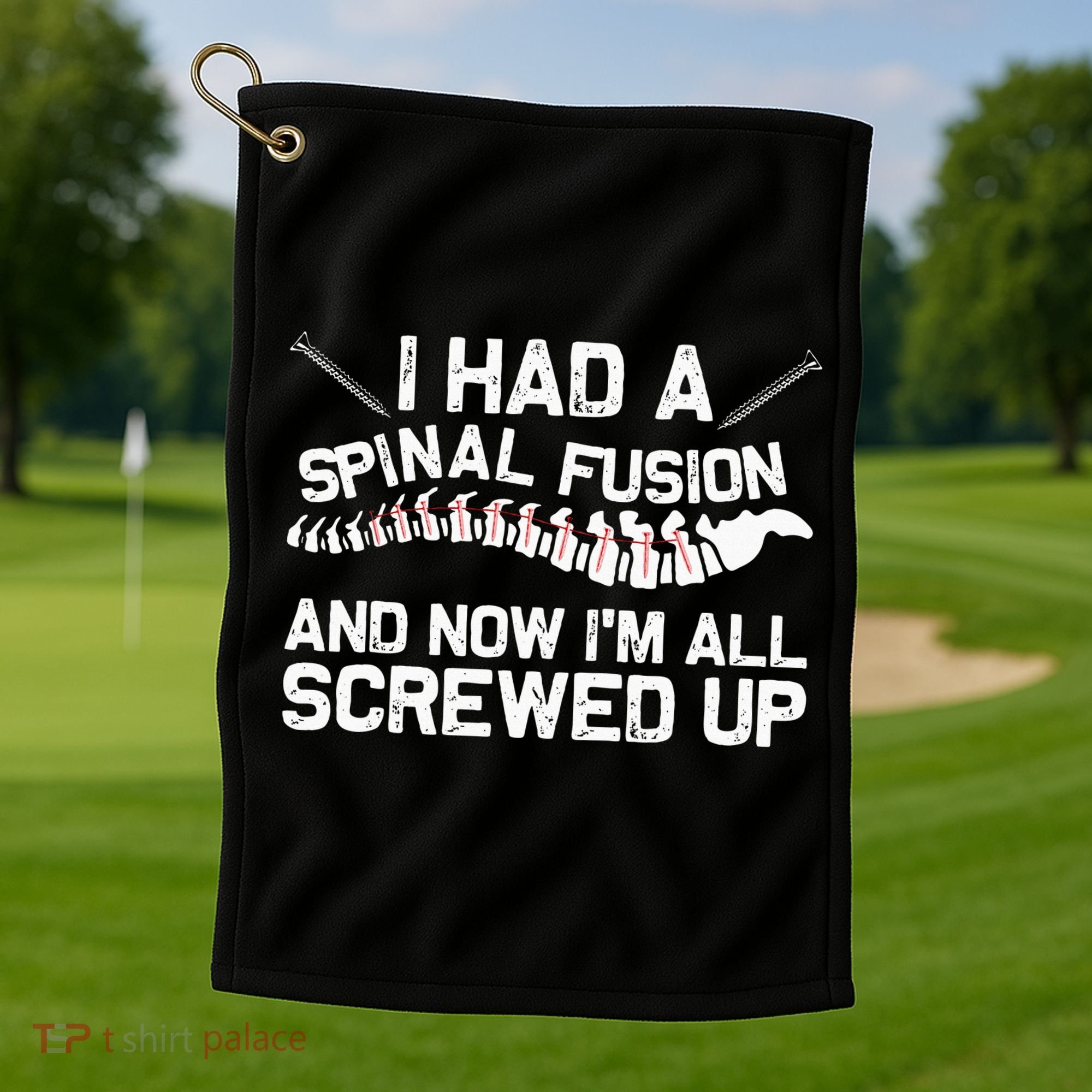Cool Scoliosis Spinal Fusion Gift Back Surgery Recovery Gift Golf Towel