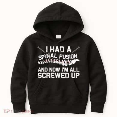 Cool Scoliosis Spinal Fusion Gift Back Surgery Recovery Gift Kids Hoodie