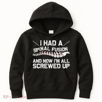 Cool Scoliosis Spinal Fusion Gift Back Surgery Recovery Gift Kids Hoodie thumb 0
