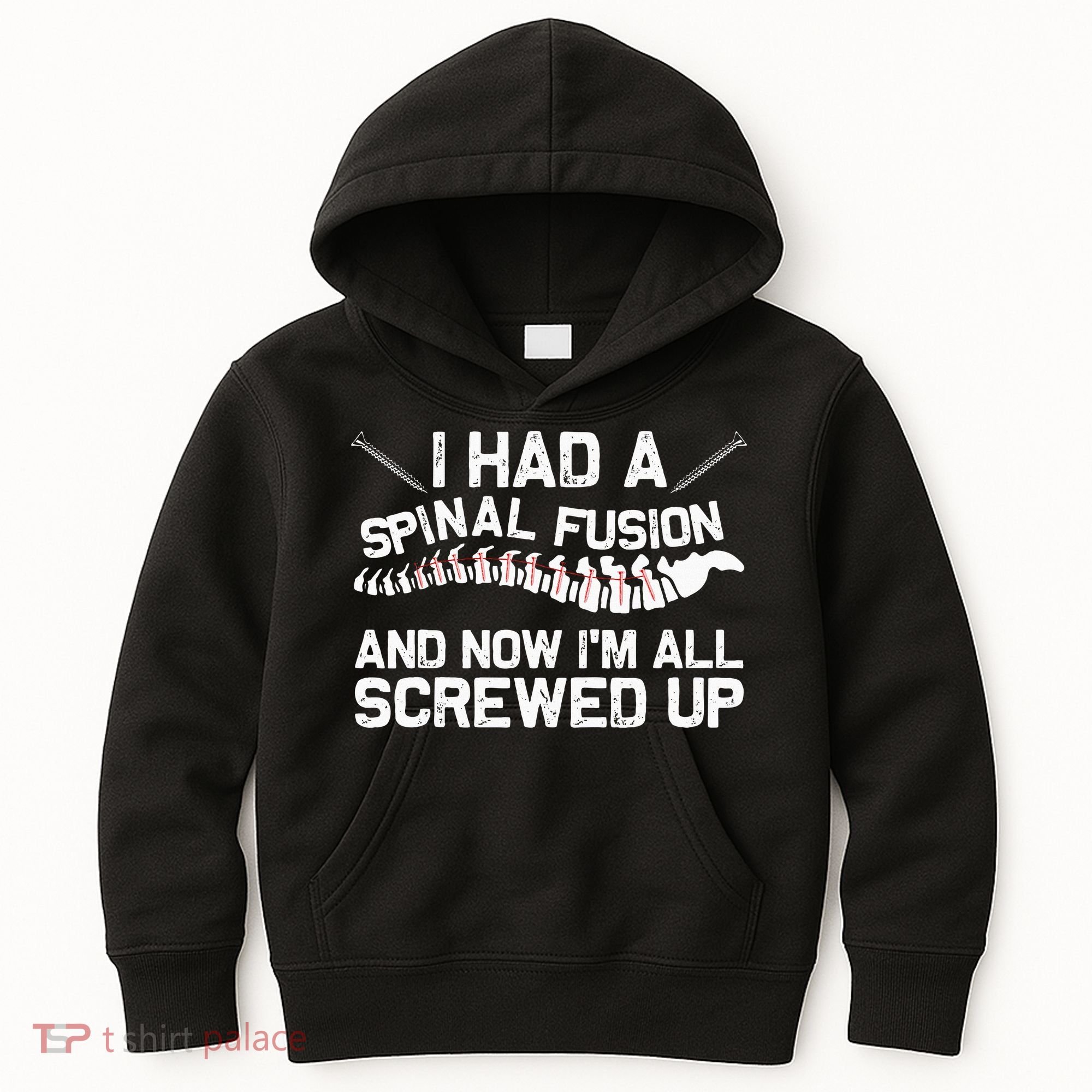 Cool Scoliosis Spinal Fusion Gift Back Surgery Recovery Gift Kids Hoodie