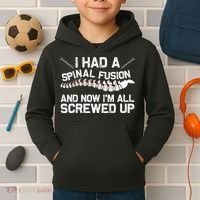 Cool Scoliosis Spinal Fusion Gift Back Surgery Recovery Gift Kids Hoodie thumb 2
