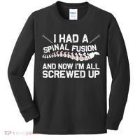 Cool Scoliosis Spinal Fusion Gift Back Surgery Recovery Gift Kids Long Sleeve Shirt thumb 0
