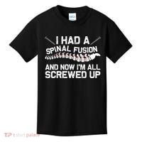Cool Scoliosis Spinal Fusion Gift Back Surgery Recovery Gift Kids T-Shirt thumb 0