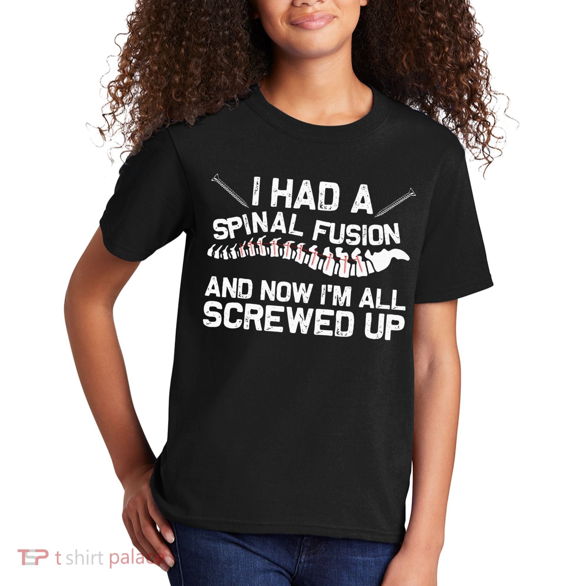 Cool Scoliosis Spinal Fusion Gift Back Surgery Recovery Gift Kids T-Shirt
