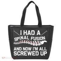 Cool Scoliosis Spinal Fusion Gift Back Surgery Recovery Gift Tote Bag thumb 0