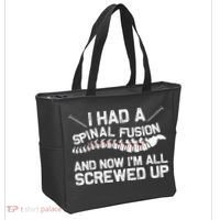 Cool Scoliosis Spinal Fusion Gift Back Surgery Recovery Gift Tote Bag thumb 2