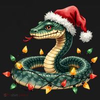 Christmas Snake Santa Hat Holiday Lights Funny Novelty Gift Backpack thumb 2