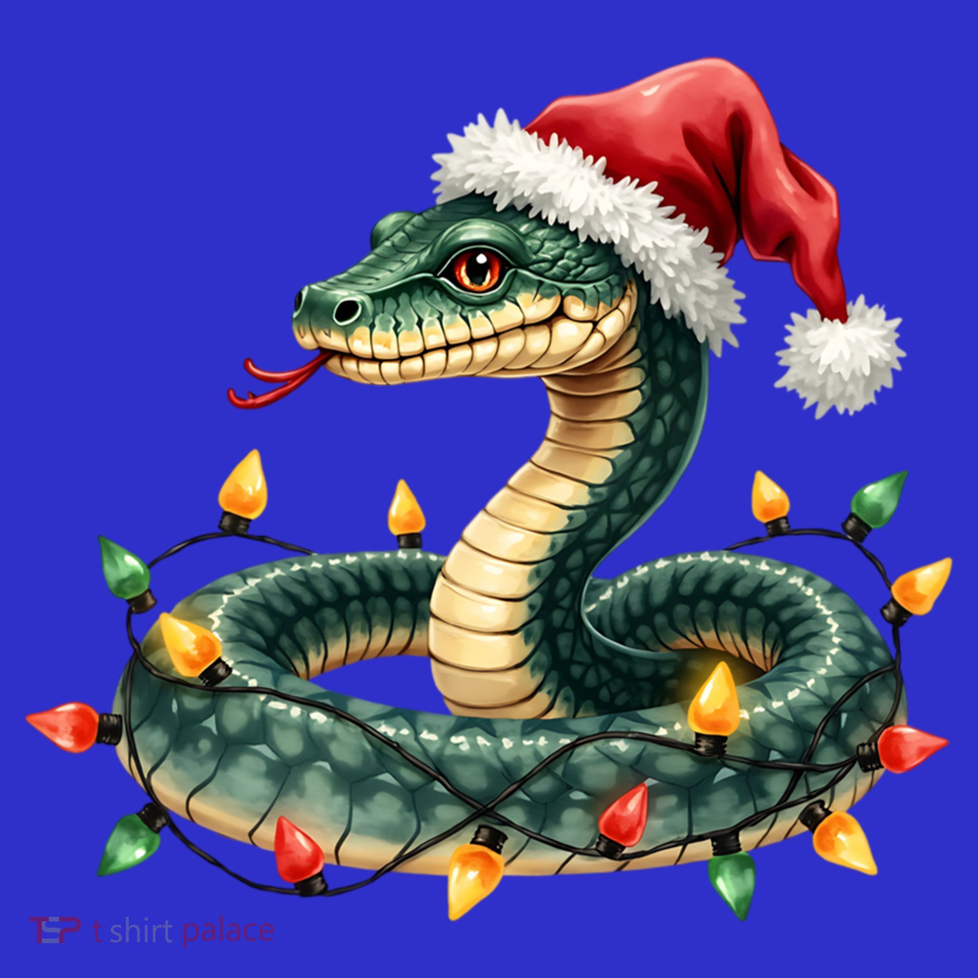 Christmas Snake Santa Hat Holiday Lights Funny Novelty Gift Toddler Hoodie