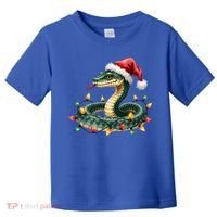 Christmas Snake Santa Hat Holiday Lights Funny Novelty Gift Toddler T-Shirt thumb 0