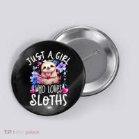 Cute Sloth , Sloth Lover Tee, Sloth , Sloth Button thumb 0