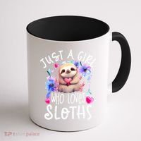 Cute Sloth , Sloth Lover Tee, Sloth , Sloth Coffee Mug thumb 1