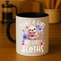 Cute Sloth , Sloth Lover Tee, Sloth , Sloth Coffee Mug thumb 4
